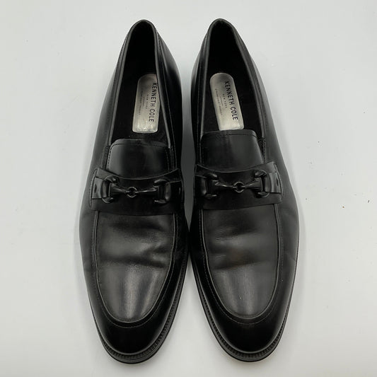 Kenneth Cole Black Leather Brock Loafers Men's Shoes Size 12