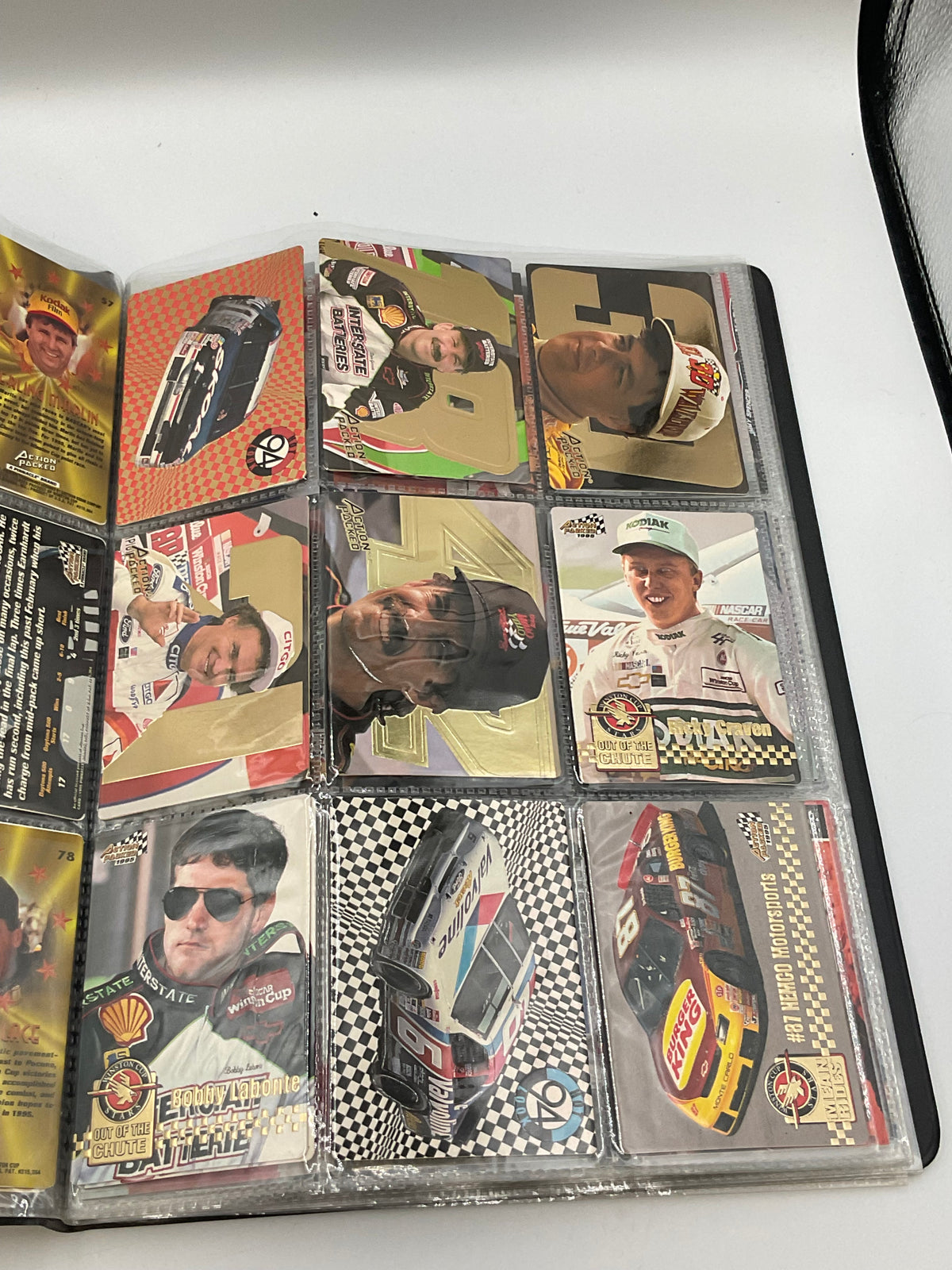 Vintage NASCAR Racing Trading Cards in Binder Album