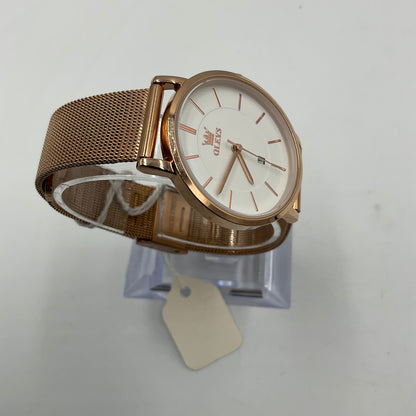 OLVES Mesh Band Quartz Waterproof Watch New Battery
