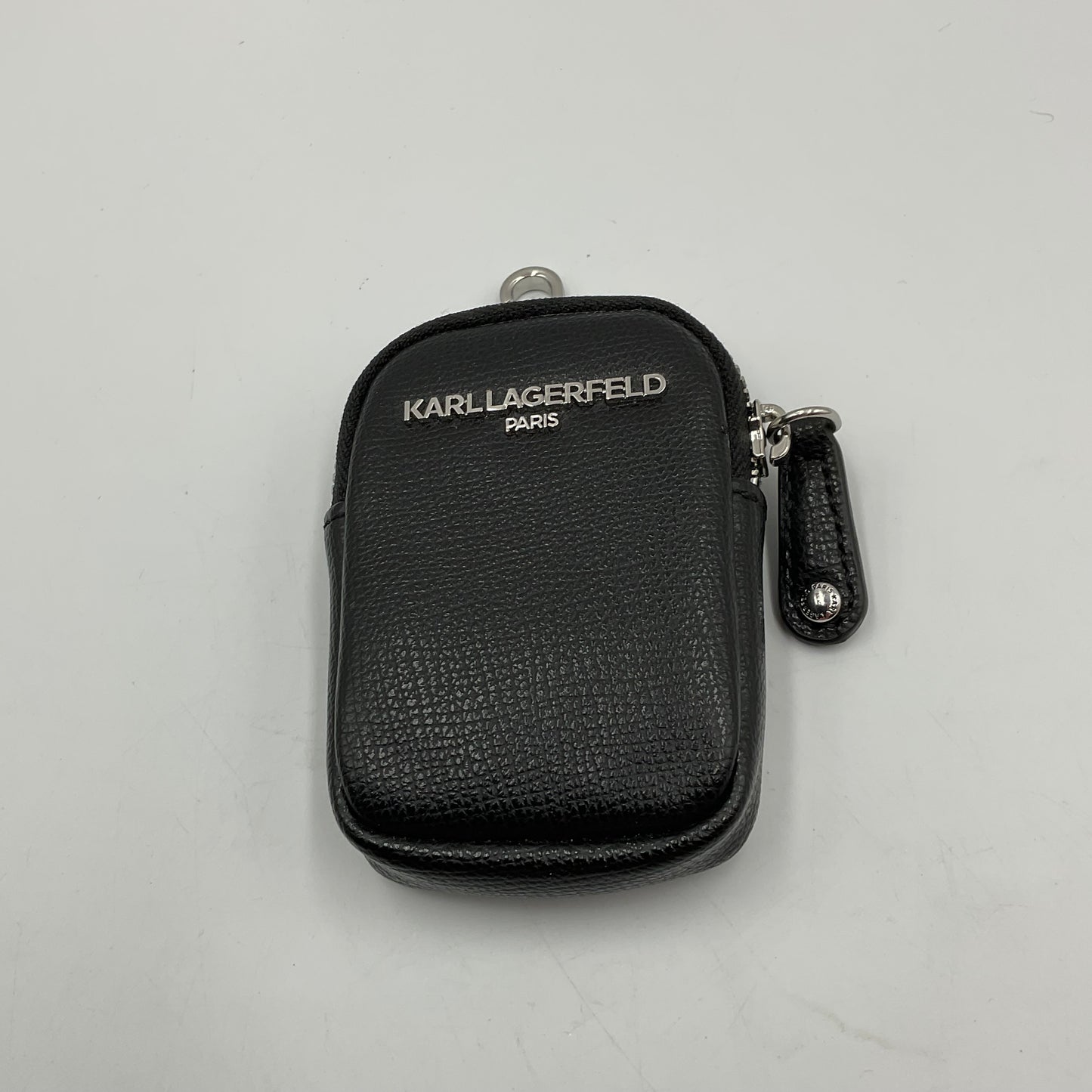 Karl Lagerfeld Black Faux Leather Pouch