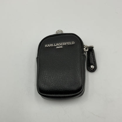 Karl Lagerfeld Black Faux Leather Pouch