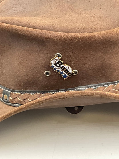 Outback Survivor Brown Suede Cowboy Hat Harley-Davidson Eagle Pin