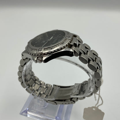 Fossil Blue AM-3198 Black/Silver Women's Watch New Battery