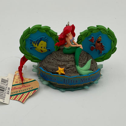 Disney Parks Ariel Little Mermaid Hand Painted Holiday Ornament New with Tags