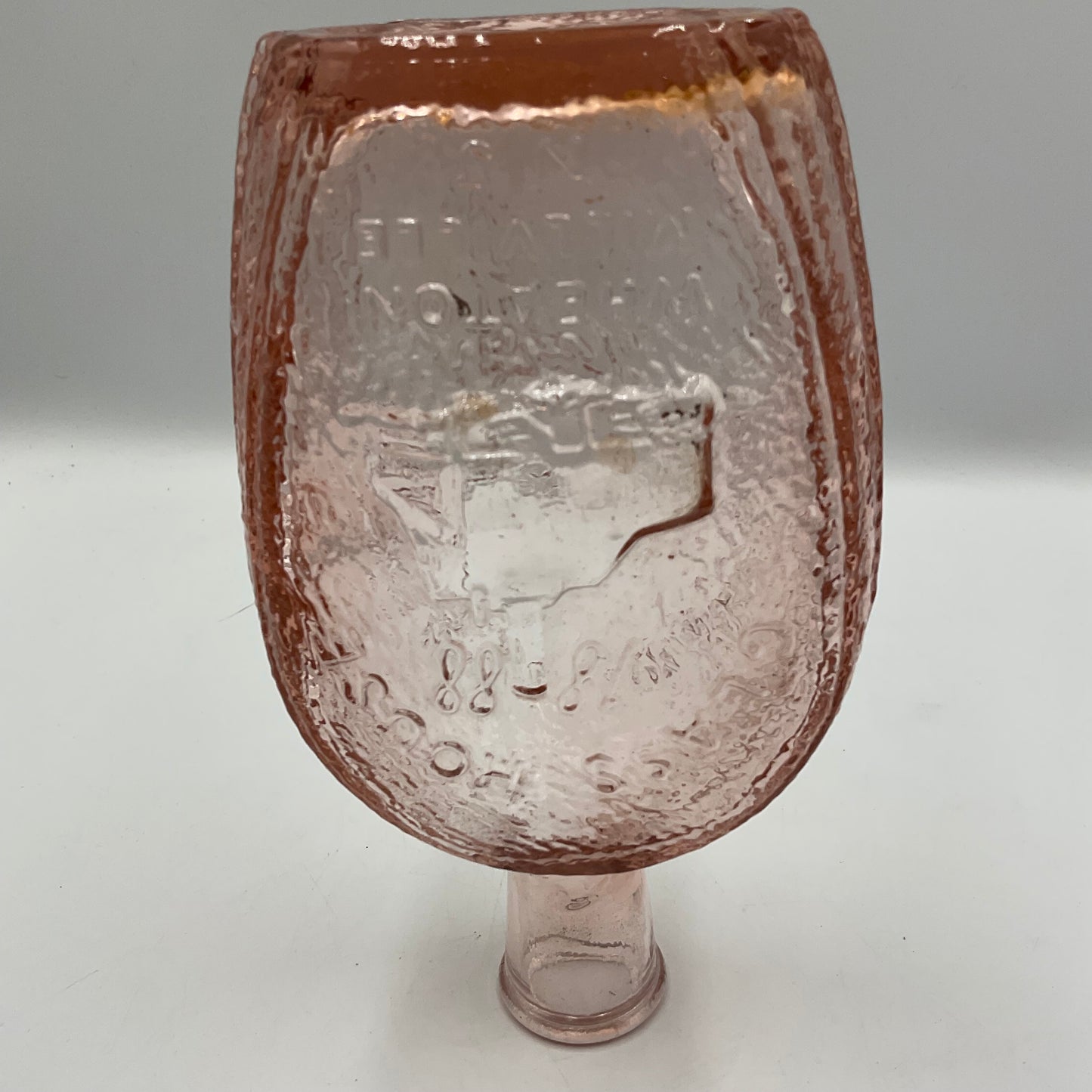 Vintage Wheaton Pink Carnival Glass Bottle