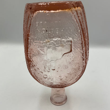 Vintage Wheaton Pink Carnival Glass Bottle