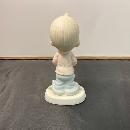 Precious Moments Vintage 1986 Help Lord I'm In A Spot Hand Painted Porcelain Collectible Figurine
