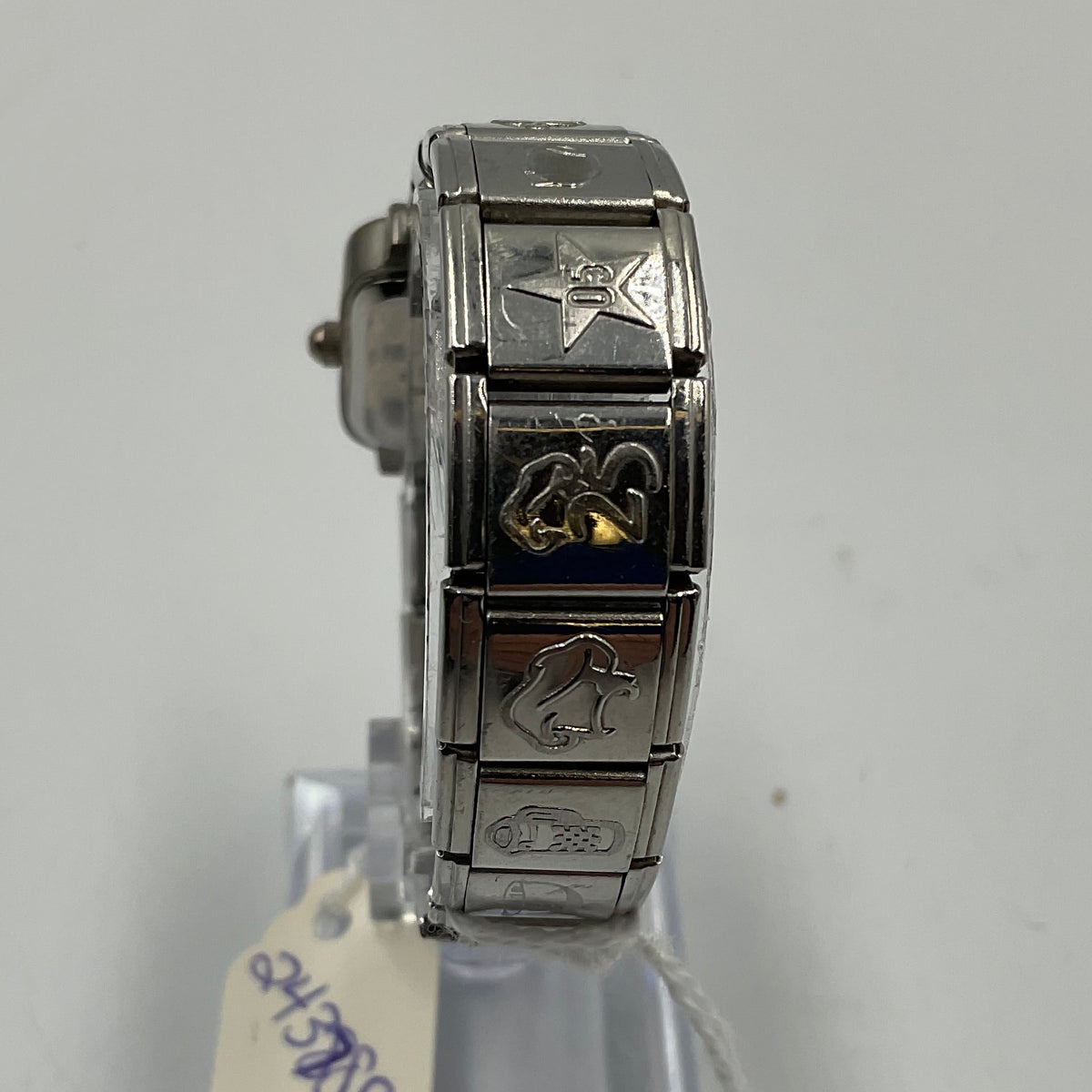Pampered Chef Square Stainless Steel Quartz Analog Watch Working New Battery