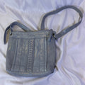 American Leather Co. Sherryl Oasis Blue Cross Bag