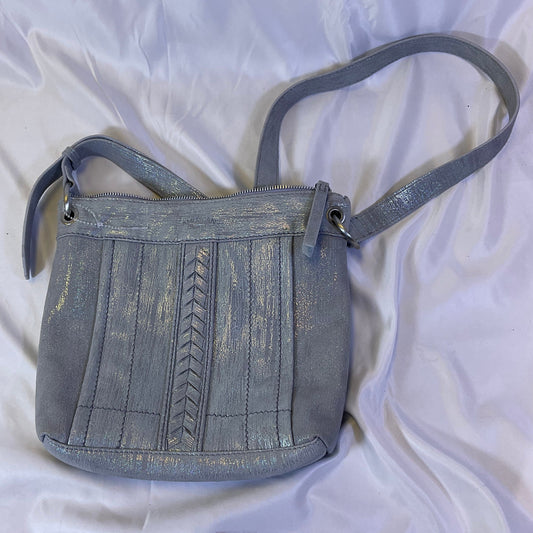 American Leather Co. Sherryl Oasis Blue Cross Bag