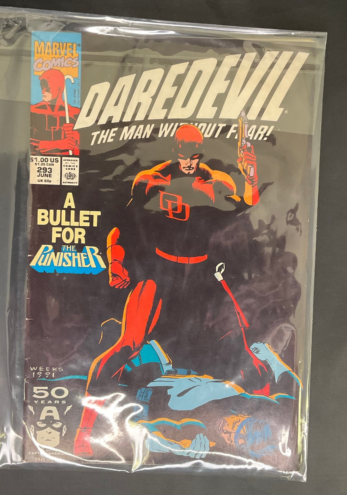 Marvel Daredevil The Man Without Fear #293 Vintage June 1991 Comic Book