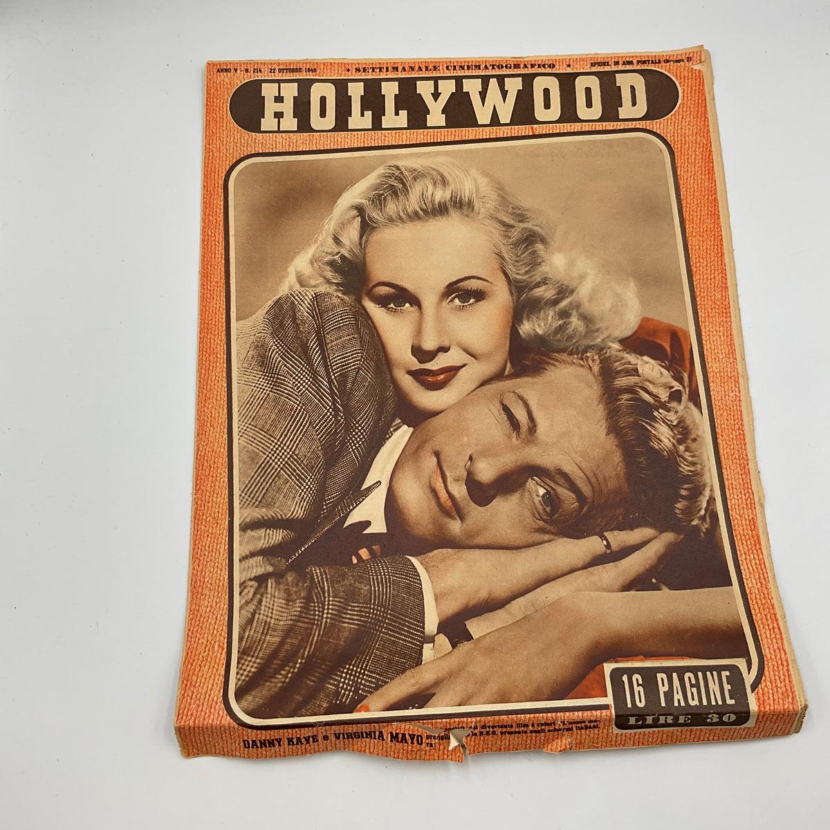 Vintage Italian Film Magazine Hollywood Dated June 23,1949