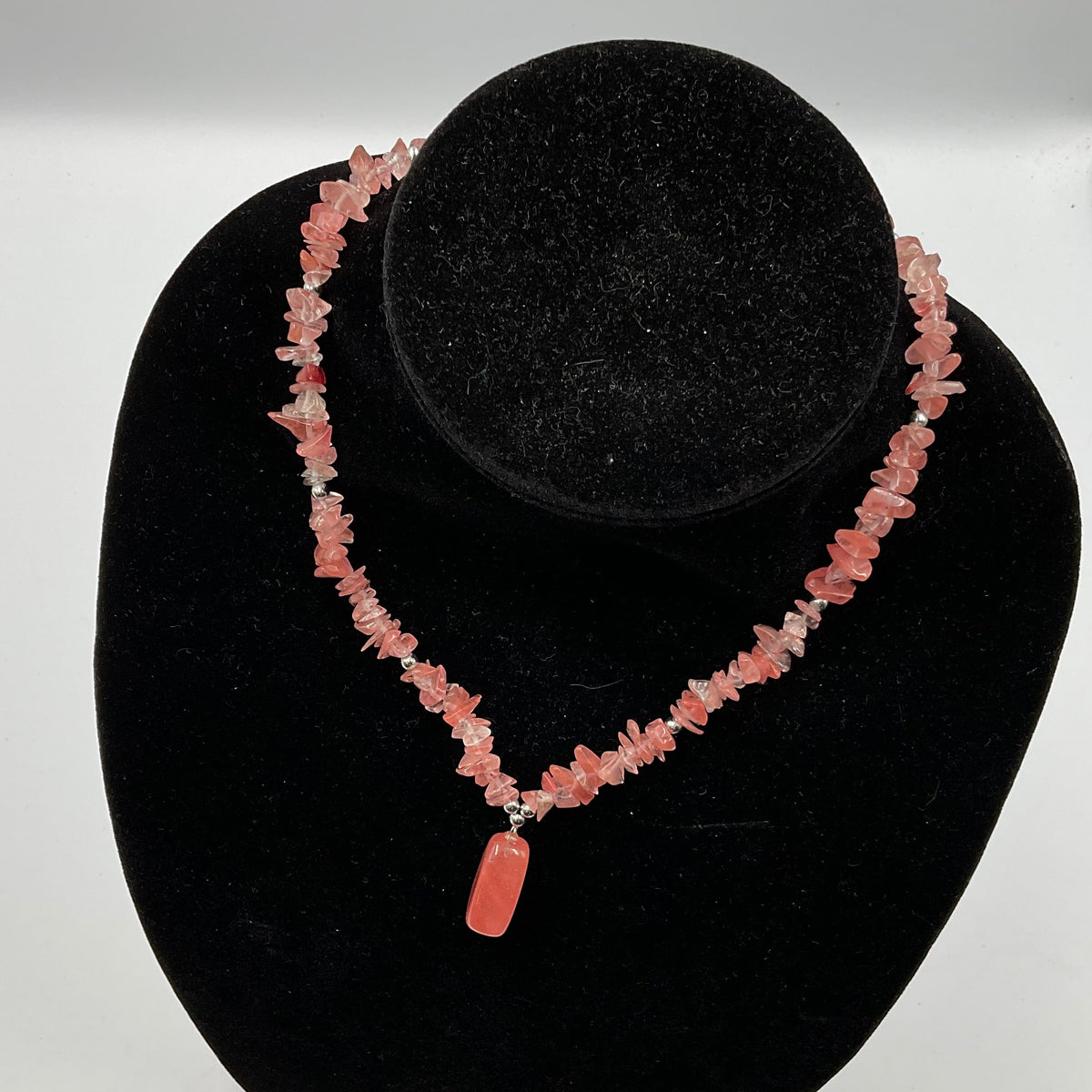 Pink Glass Stone Designed Necklace