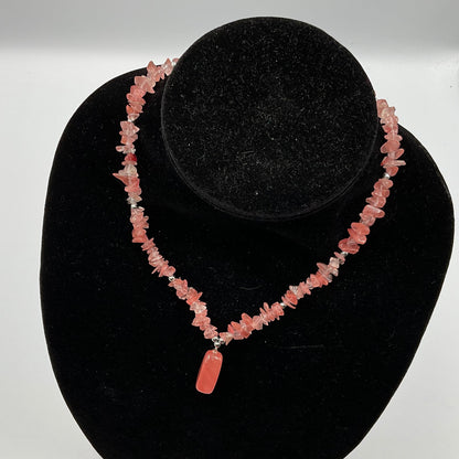 Pink Glass Stone Designed Necklace