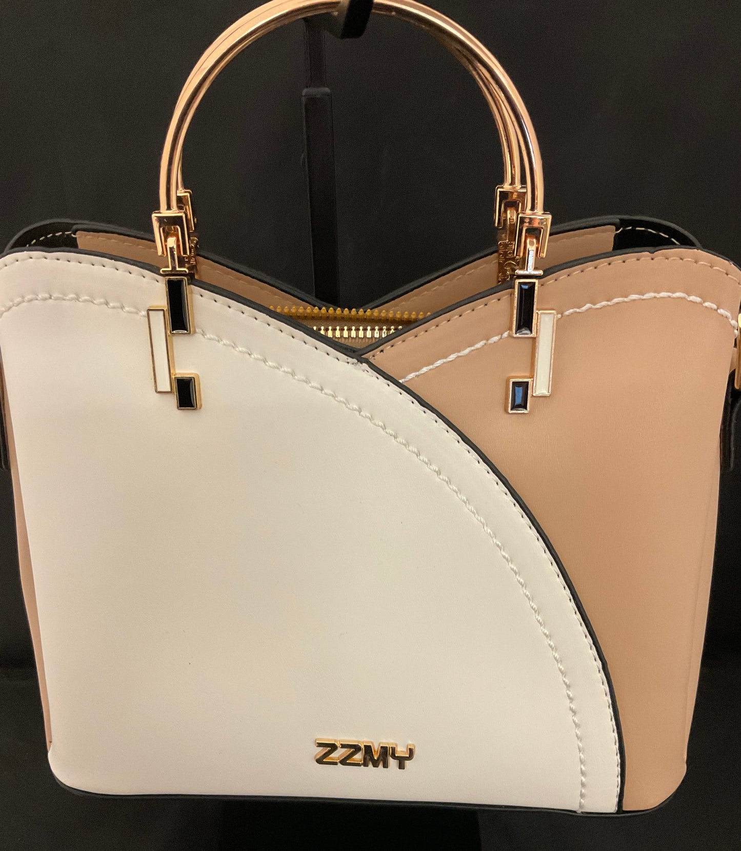 ZZMY Cream Tan Small Handbag Purse
