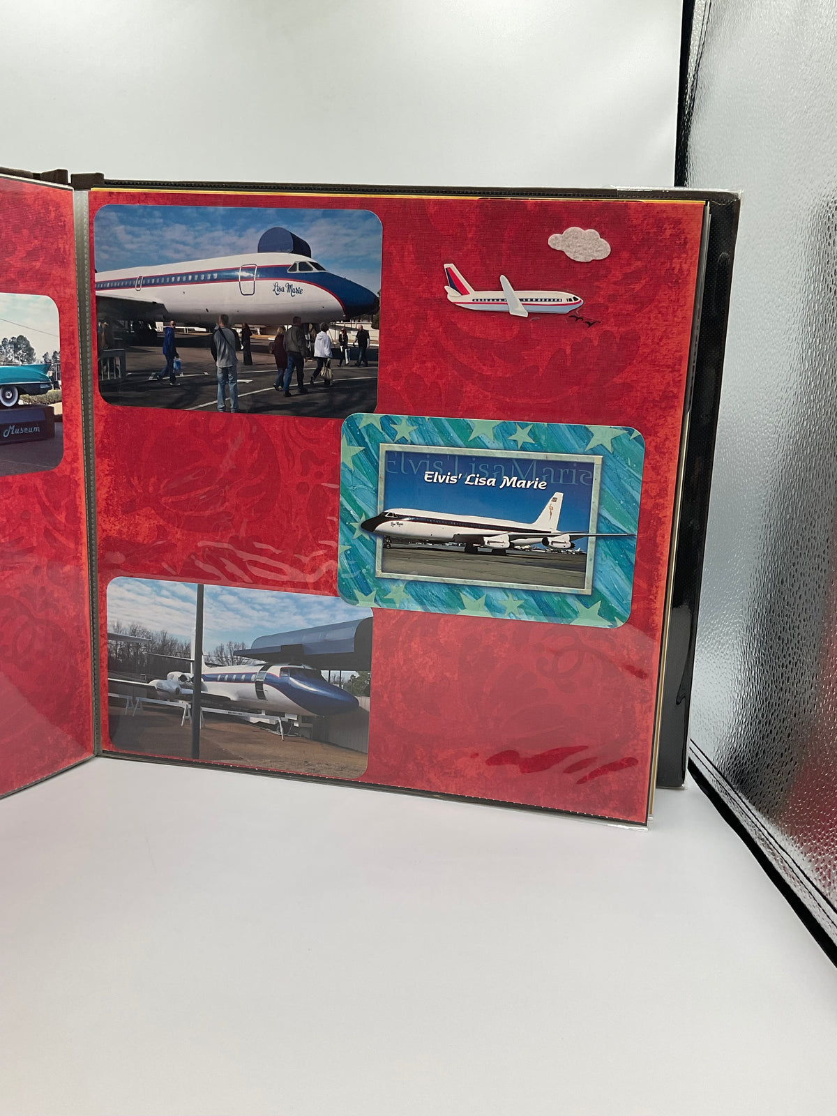 completed, vintage Graceland & Memphis vacation photo scrapbook