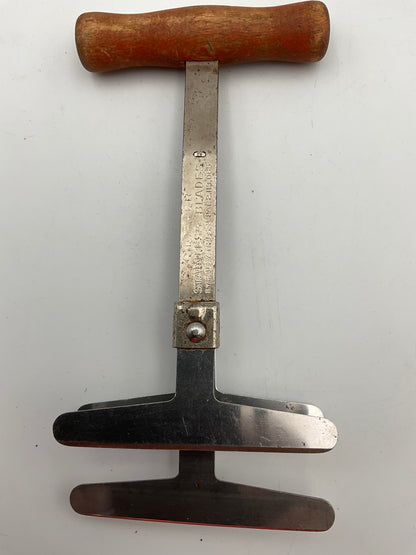 Vintage Kitchen Utensil Foley Food Chopper With 3 Stainless Steel Blades