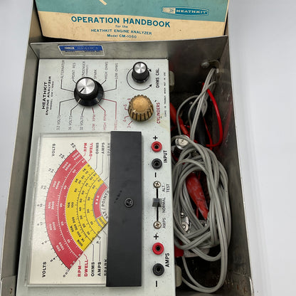 Vintage Heathkit CM-1050 Engine Analyzer Auto Tune-Up Tester w/ Manual Case