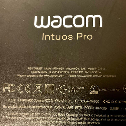 Wacom Intuos Pro Graphic Tablet Paper Edition Medium PTH660P Untested