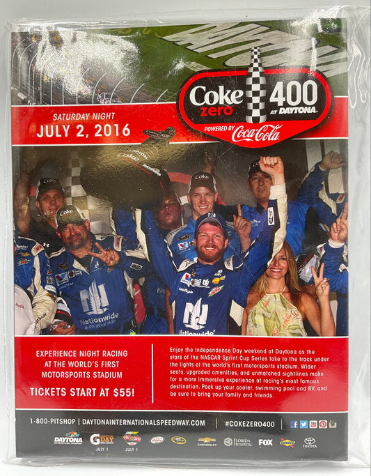 2016 Daytona 500 Official Souvenir Program NASCAR w/ Sprint Unlimited Ticket