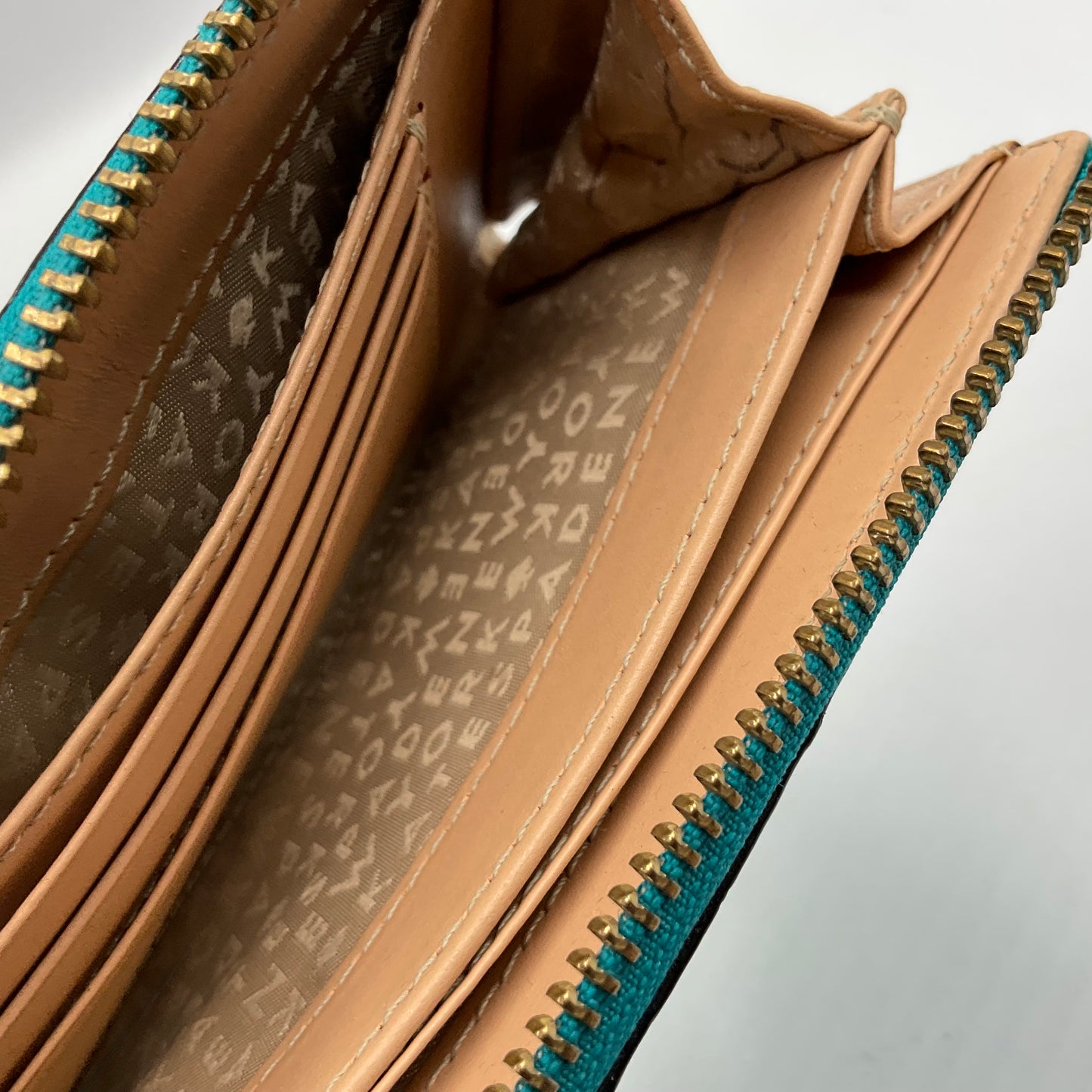 Kate Spade Teal and Beige Wallet