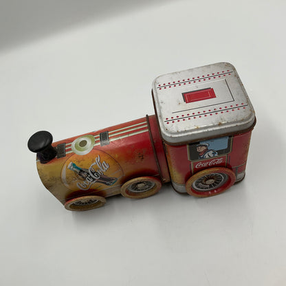 Vintage Coca-Cola Train Engine Tin Container