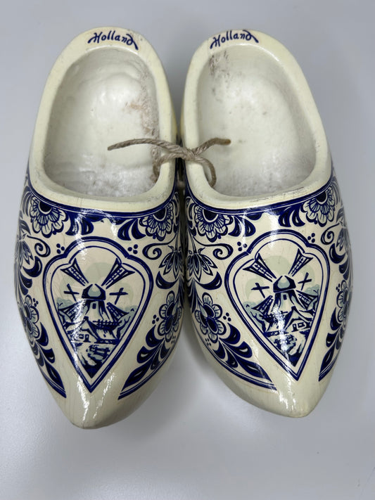 Hand-Carved Wooden Dutch Clogs