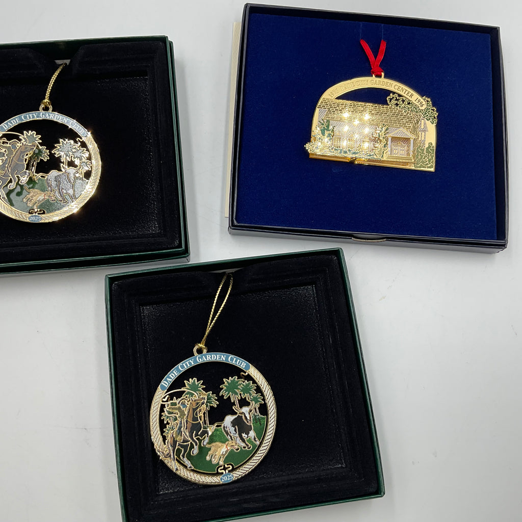Commemorative Holiday Ornaments Set Of  3 Dade City Garden Center , Two Dade City Garden Club