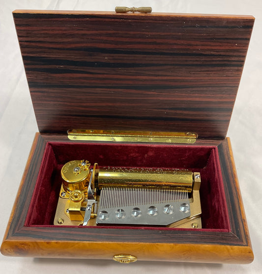 Opus III Sorrento Style 50 Note Wooden Music Box Inlay Instrument Excellent Condition