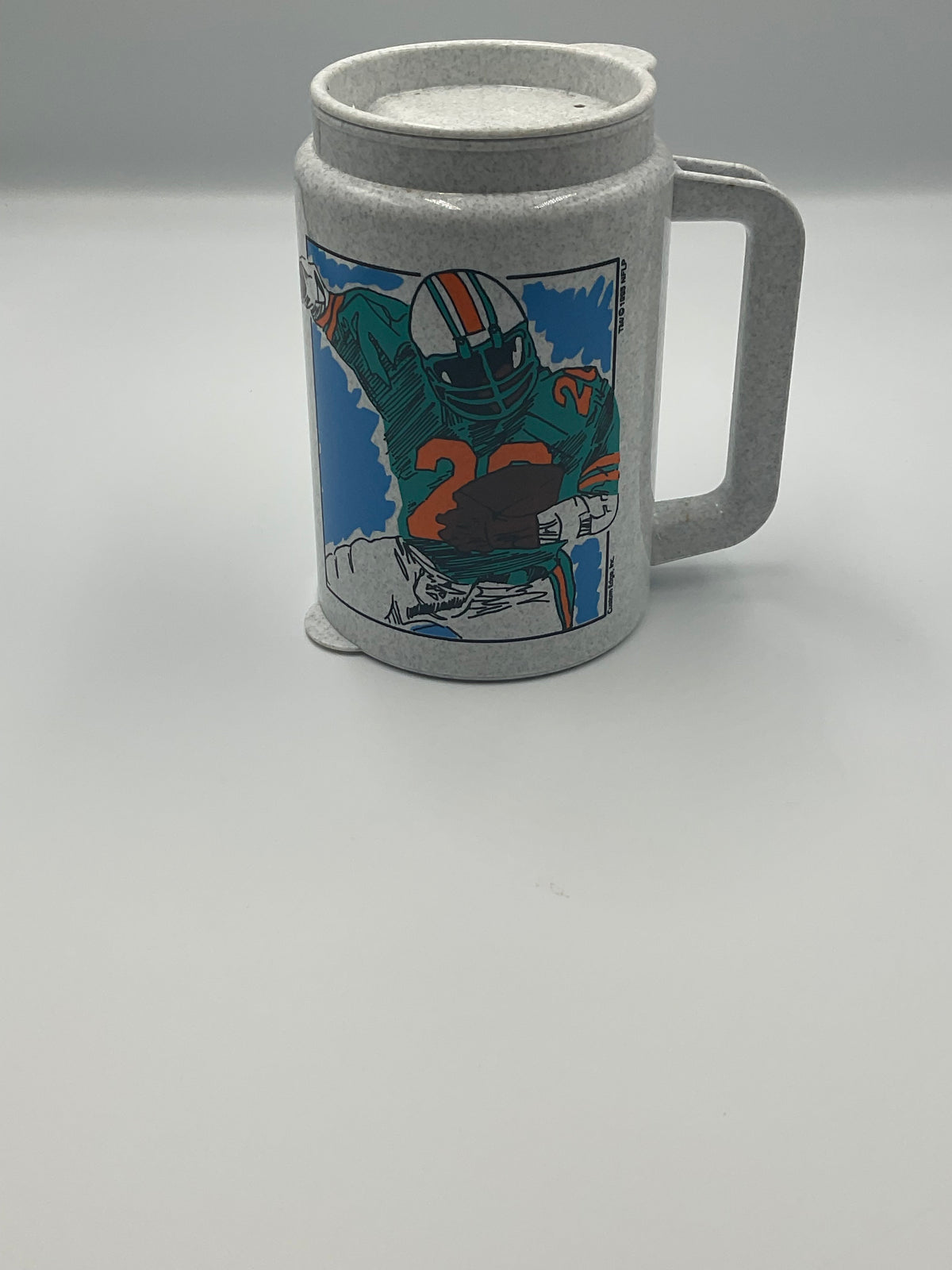 vintage 1989 Miami Dolphins insulated plastic tailgating mug