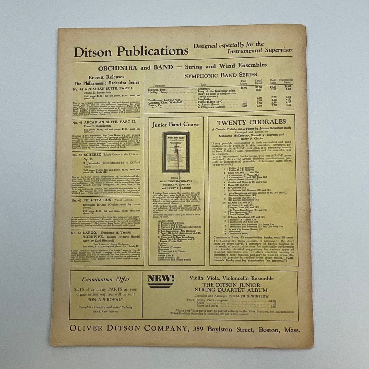 The Etude Music Magazine Vintage September 1933