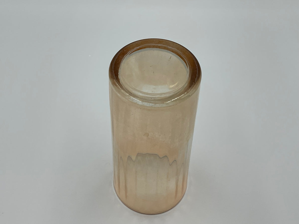 Jeannette Glass Vertical Optic Marigold Carnival Glass Tumbler