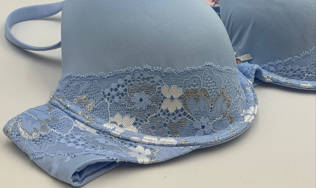 Victoria's Secret 38B Body by Perfect Coverage Bra Light Blue