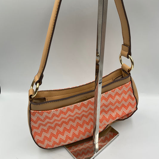 Nanette Lepore Orange And Tan Shoulder Bag