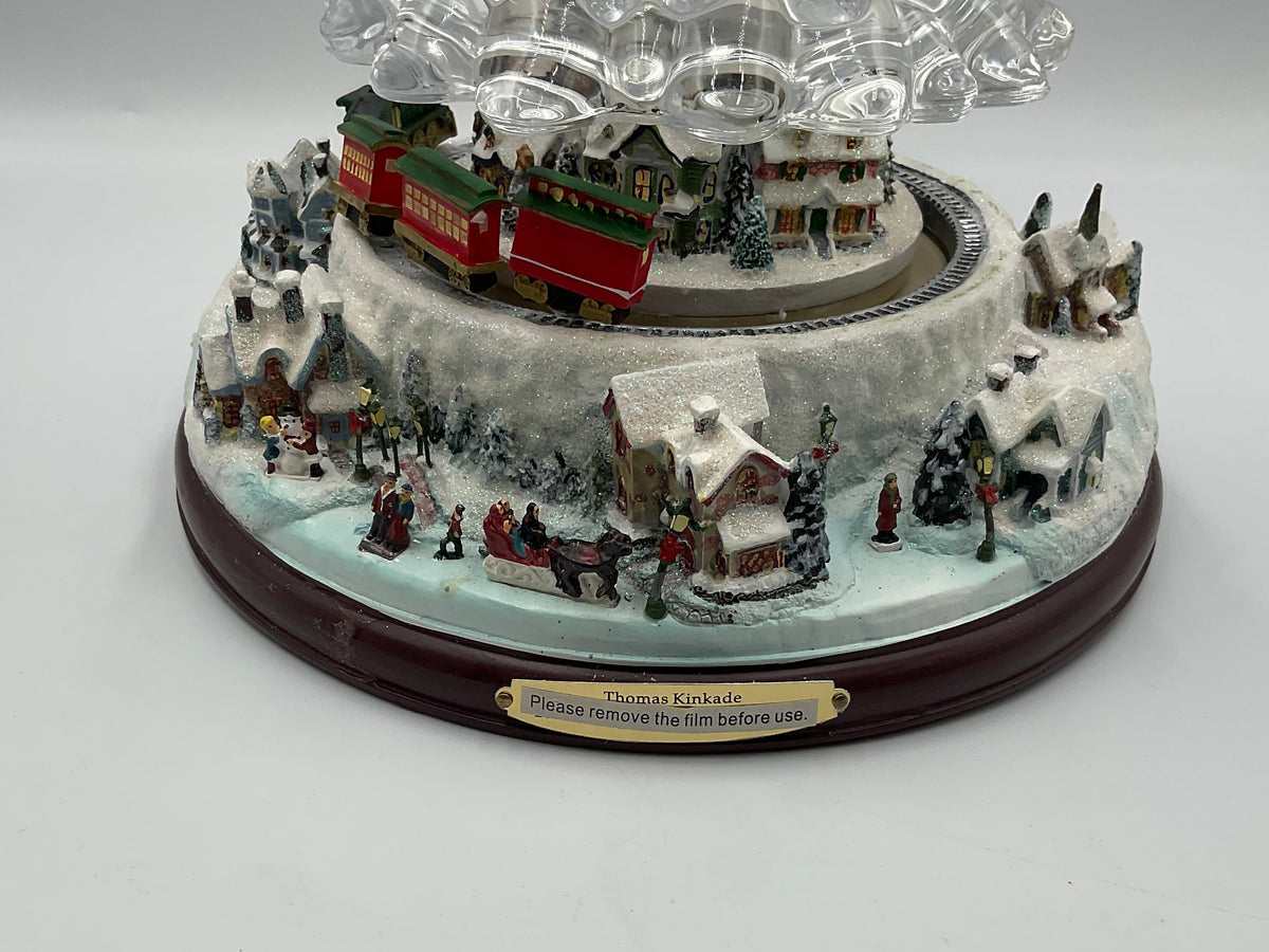 Thomas Kinkade Reflections Of Christmas Light Up Tree Tested and Works