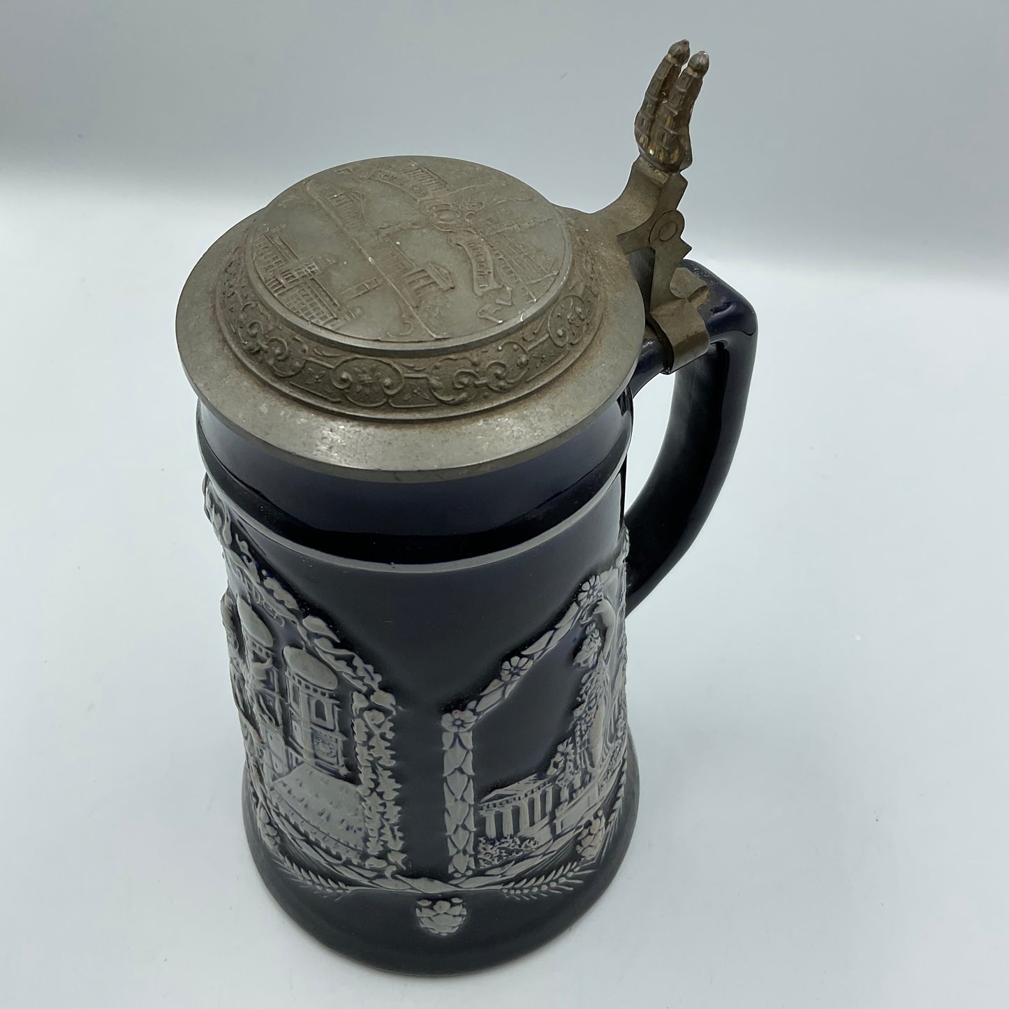 German Beer Stein Cobalt Blue
