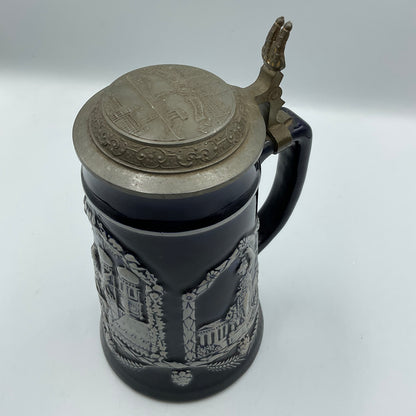 German Beer Stein Cobalt Blue
