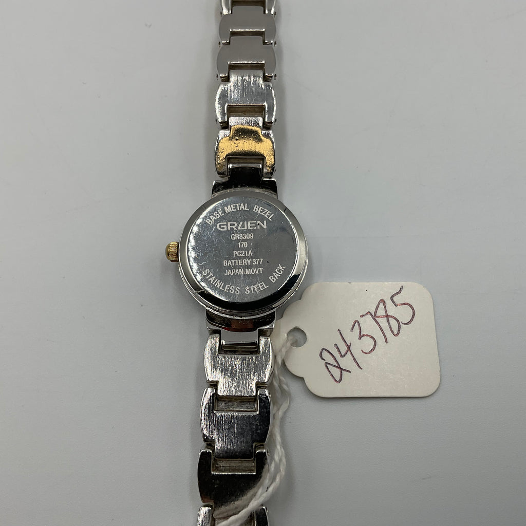 Gruen Two Tone Braided Band Watch New Battery Working Condition
