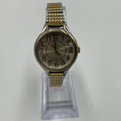 Viewpoint Timex Women's 30mm White Dial Gold Tone Watch