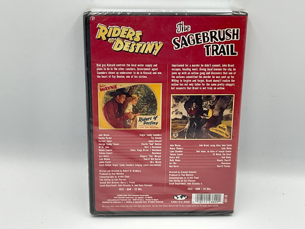 John Wayne: Riders of Destiny + The Sagebush Trail DVD Sealed