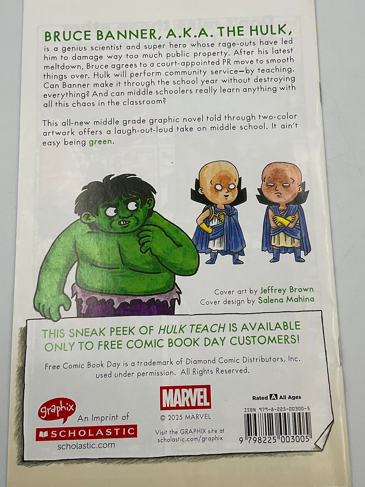 Hulk Teach Comic Book Day Exclusive Sneak Peek FCBD Jeffrey Brown 2025