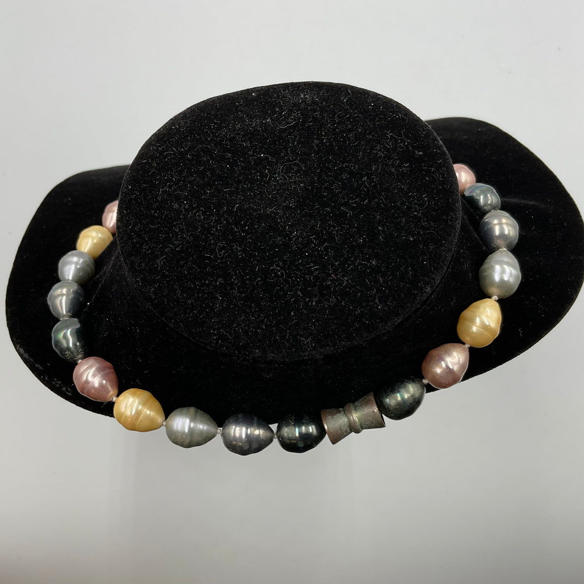 Multi Colored Egg Shape Bead Necklace