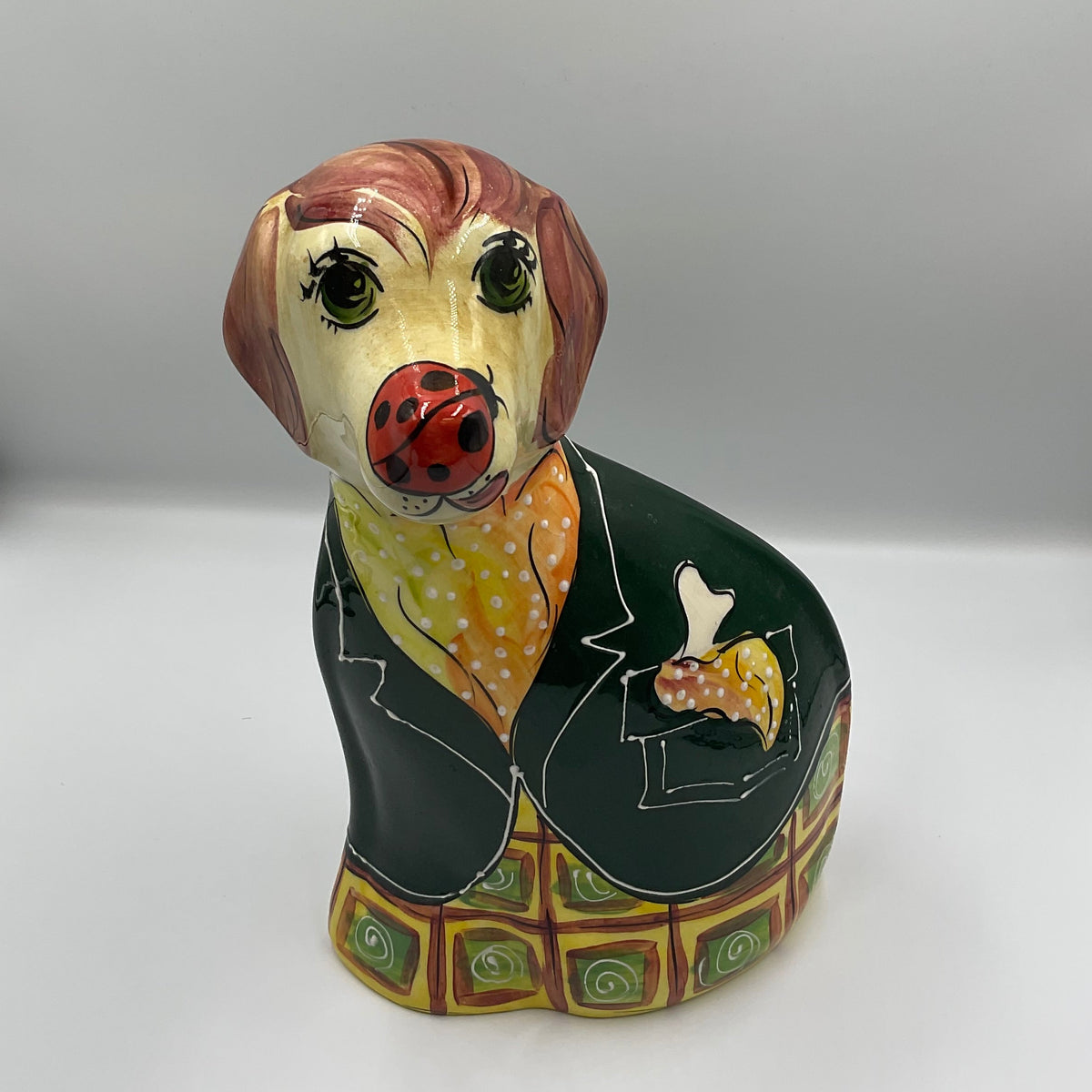 Hand-Painted Ceramic Dog Decorative Figurine
