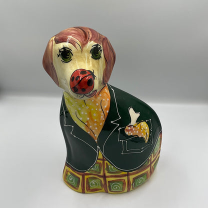 Hand-Painted Ceramic Dog Decorative Figurine