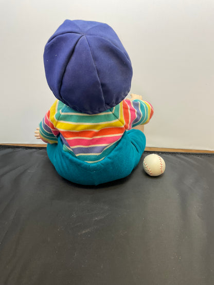 Danbury Mint Porcelain Christopher Baseball Doll by Elke Hutchens With Original Box