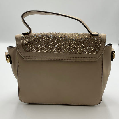 Steve Madden Biege Cream Handbag Shoulder Bag Jeweled Accents
