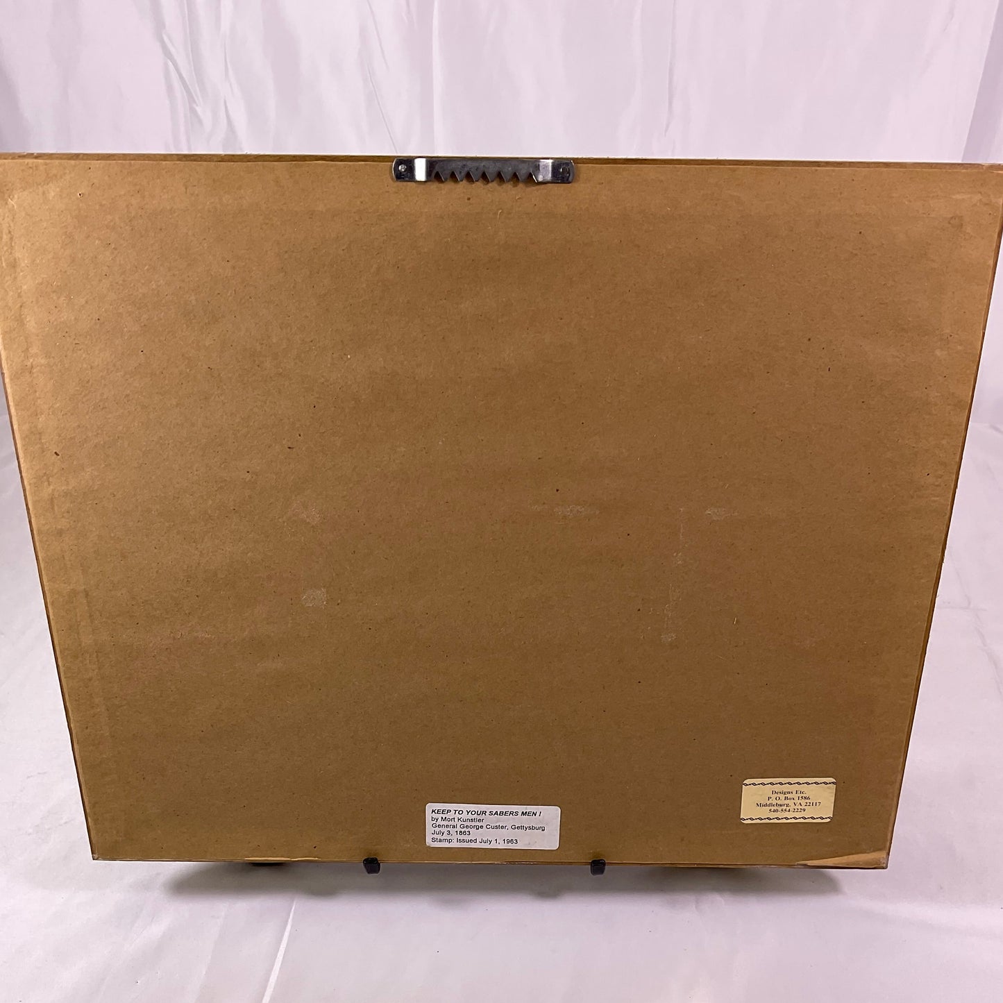 Morton Kunstler Framed Artwork Keep Your Sabers Men July 3 1863 with Gettysburg Stamp