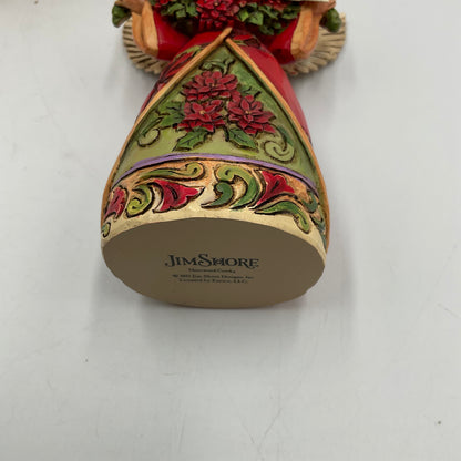 Jim Shore Poinsettia Angel Hanging Ornament