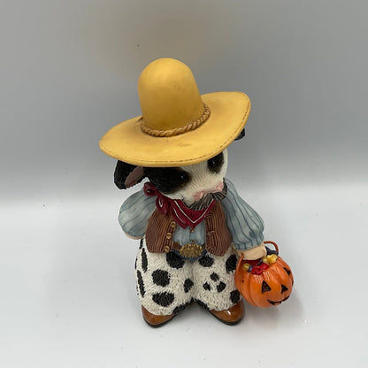 Enesco Mary's Moo Moos Trick Or Treat Ma'am 726044 Halloween Cowboy Cow 2000