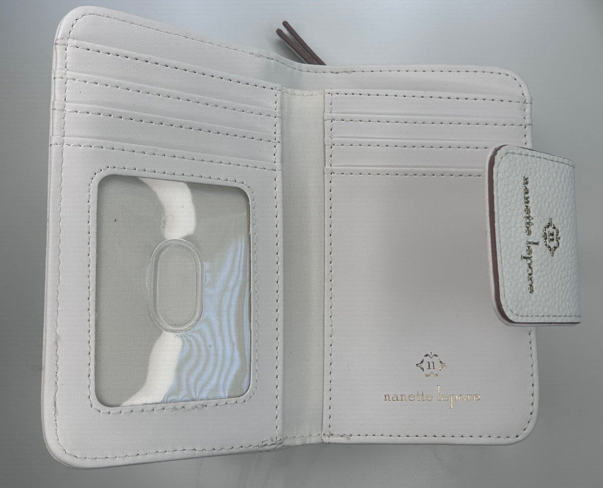 Nanette Lepore White Off White Cream Wallet Clutch New Unused No Box